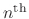 $n^{\rm th}$