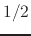 $1/2$