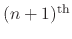$(n+1)^{\rm th}$