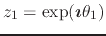 $z_{1}=\exp(\mbox{\boldmath$\imath$}\theta_{1})$