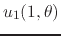 $u_{1}(1,\theta)$