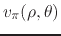 $v_{\pi}(\rho,\theta)$