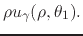 $\displaystyle \rho u_{\gamma}(\rho,\theta_{1}).$