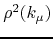 $\rho^{2}(k_{\mu})$
