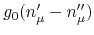$g_{0}(n_{\mu}'-n_{\mu}'')$