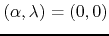 $(\alpha,\lambda)=(0,0)$