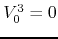$V_{0}^{3}=0$