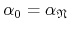 $\alpha_{0}=\alpha_{\mathfrak{N}}$
