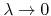 $\lambda\to 0$