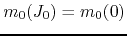 $m_{0}(J_{0})=m_{0}(0)$