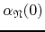 $\alpha_{\mathfrak{N}}(0)$