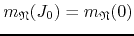 $m_{\mathfrak{N}}(J_{0})=m_{\mathfrak{N}}(0)$
