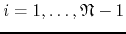 $i=1,\ldots,\mathfrak{N}-1$