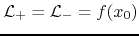 ${\cal L}_{+}={\cal L}_{-}=f(x_{0})$
