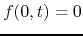 $f(0,t)=0$