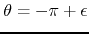 $\theta=-\pi+\epsilon$