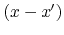 $\left (x-x'\right )$