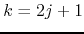 $k=2j+1$