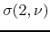 $\sigma(2,\nu)$