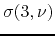$\sigma(3,\nu)$