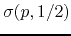 $\displaystyle \sigma(p,1/2)$