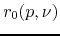 $r_{0}(p,\nu)$