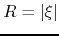$R=\vert\xi\vert$