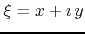 $\xi=x+\imath\,y$